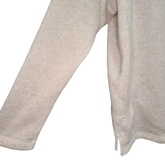 Woolrich Mens 1/4 Zip Henley Sweater Size Medium Oatmeal Beige Zip Pocket - Picture 4 of 6